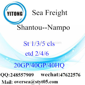 Shantou Porto Mar transporte de mercadorias para Nampo